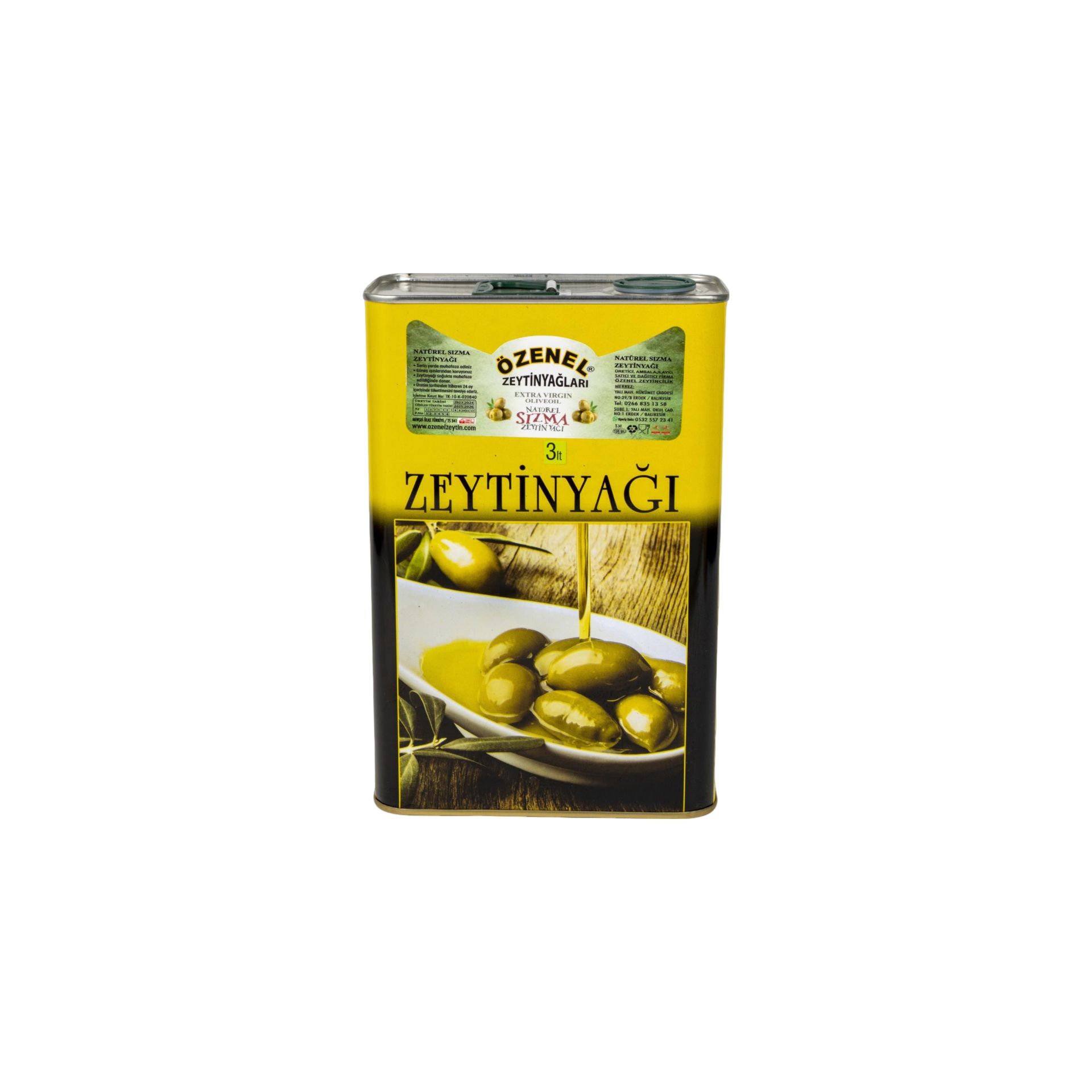 3 Litre (Teneke) Sızma Zeytinyağı